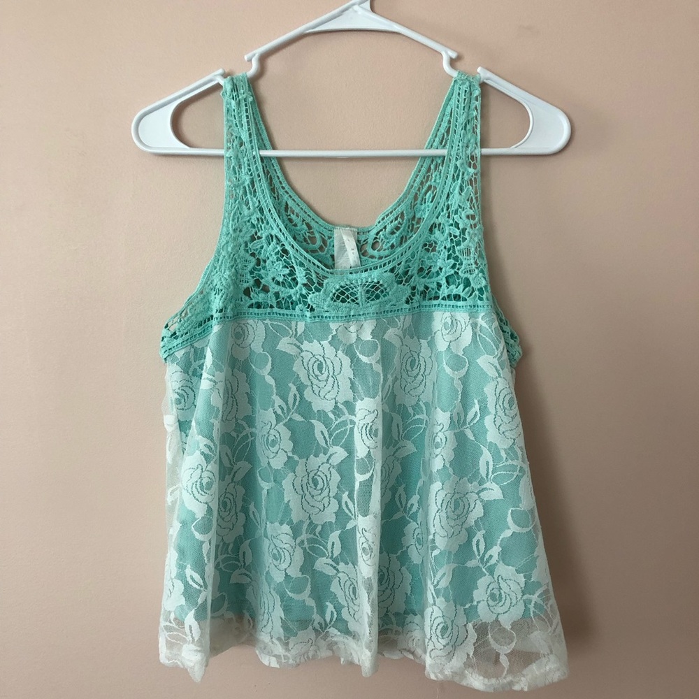 Nella Fantasia lace tank top